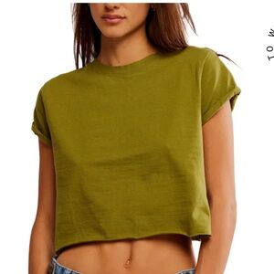 We The Free The Perfect Tee Olive Green Women's Crop Top